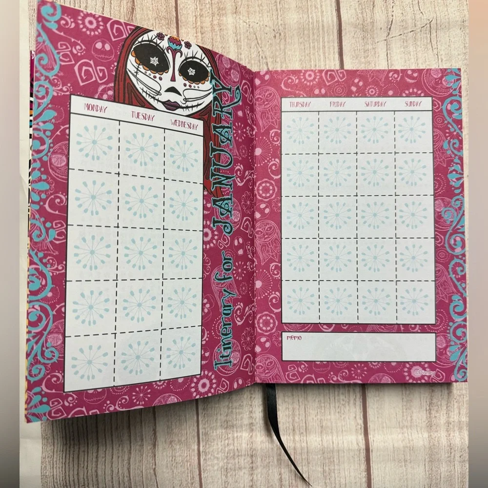 NWT Sally Nightmare Before Christmas Undated 12 Month Planner & Notebook Disney